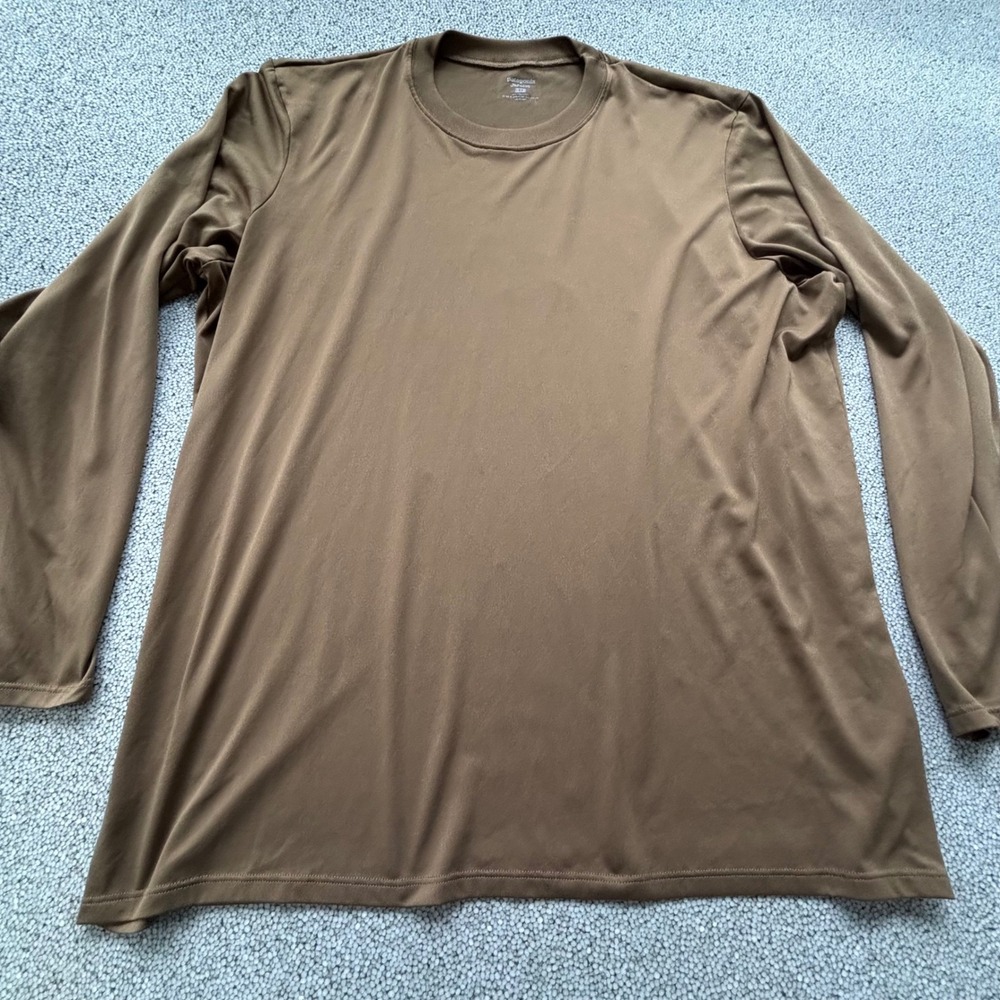Patagonia Capilene Shirt Mens XL Brown USA Made Long Sleeve Gorpcore Base Layer